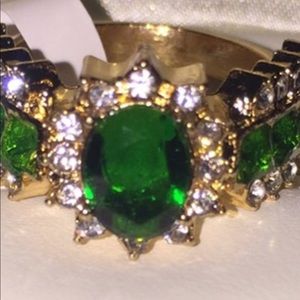Emerald Gold Princess Ring